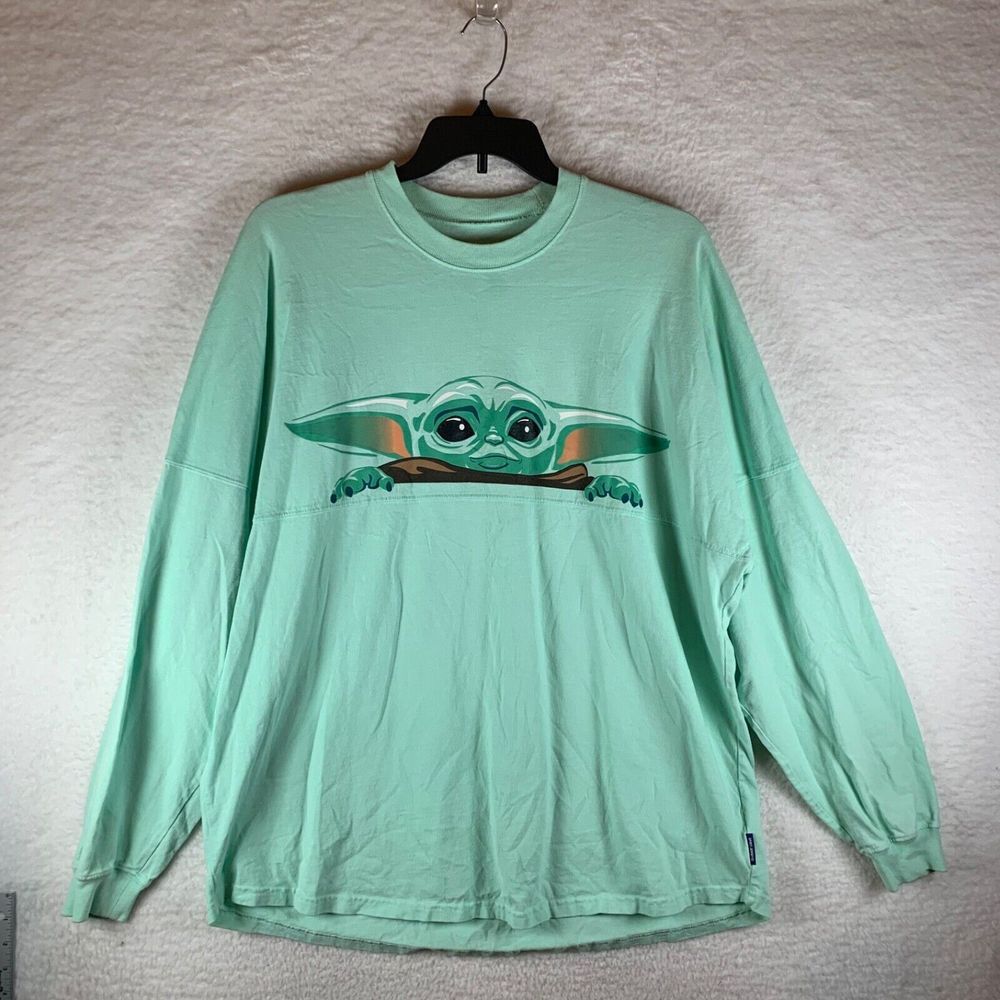 Disney Star Wars Spirit‎ Jersey Grogu The Mandalorian Long Sleeve Green XL Yoda